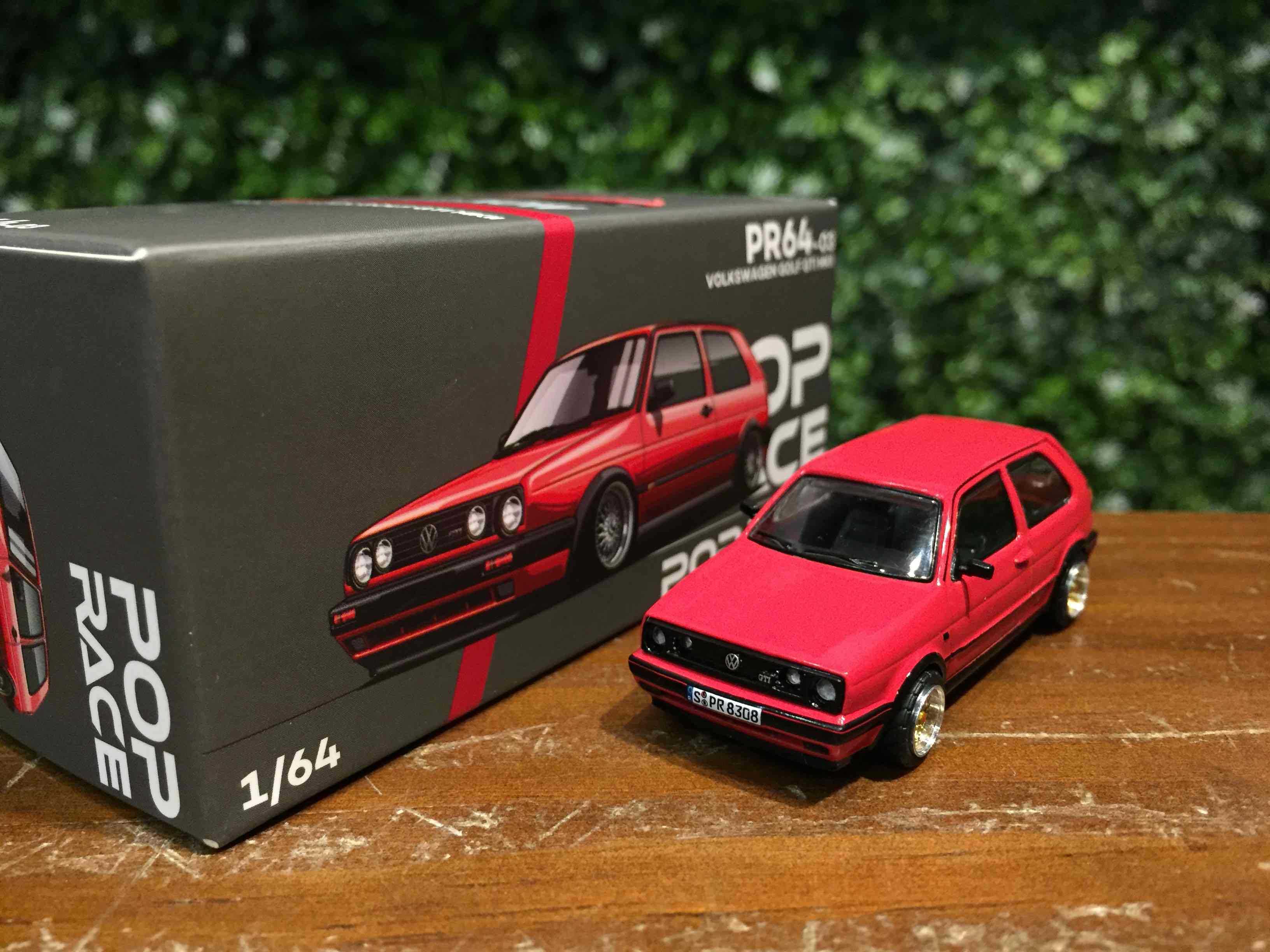 1/64 POPRACE Volkswagen VW Golf GTI MK2 Red PR640003【MGM】