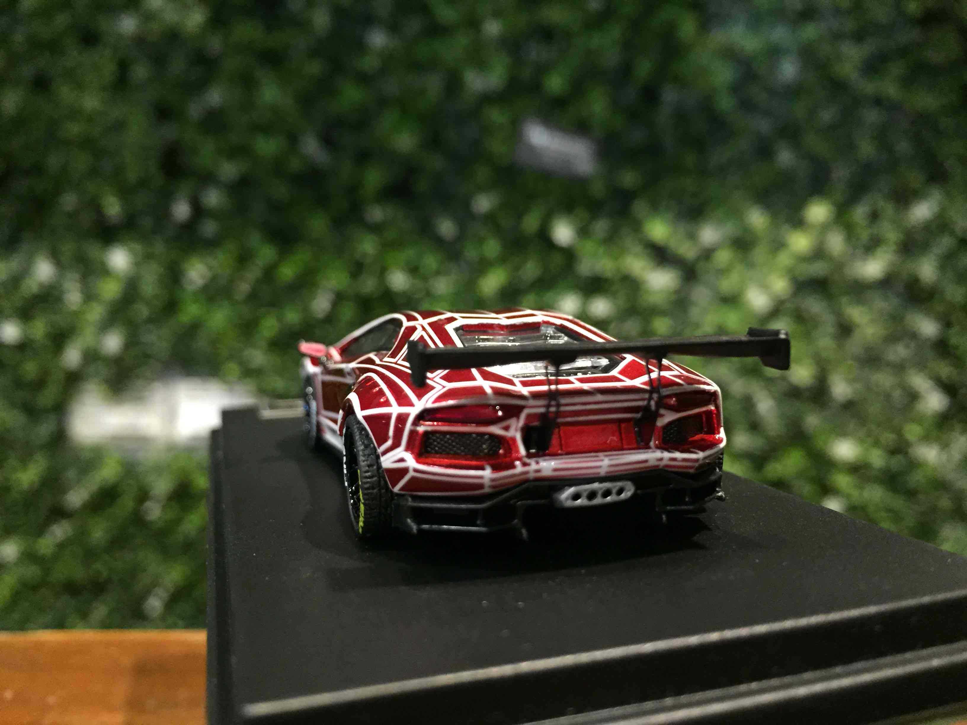 1/64 KingModel LBWK Aventador Chrome Red【MGM】