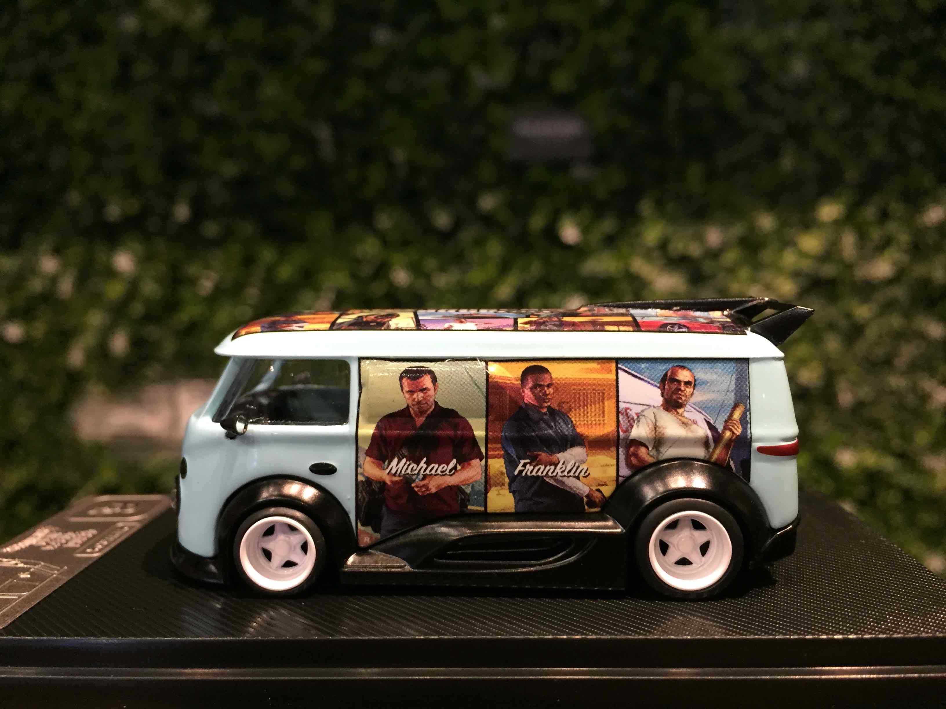 1/64 MiniBox RWB Volkswagen VW T1 Grand Theft Auto Blue【MGM】