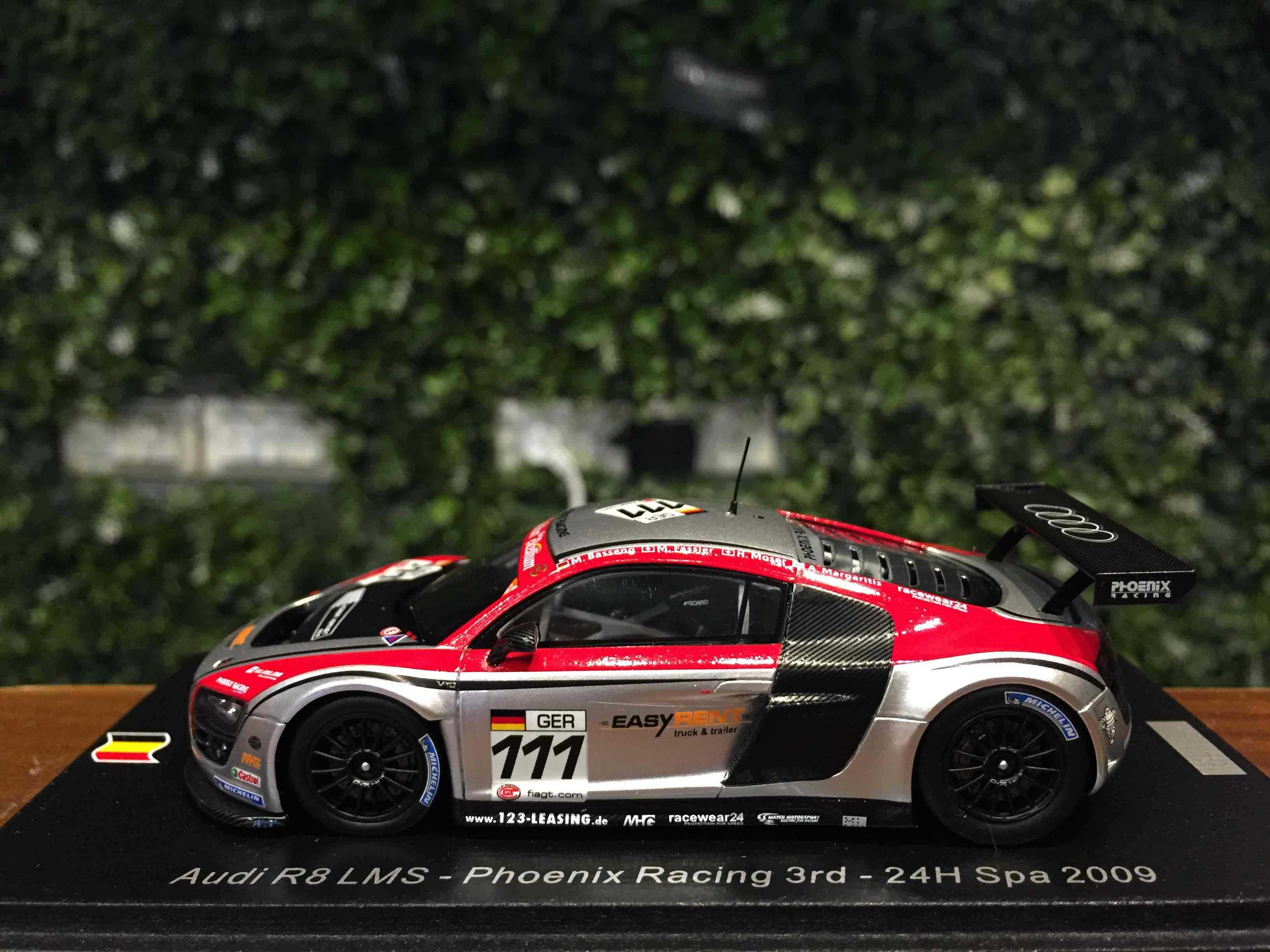 1/43 Spark Audi R8 LMS #111 3rd 24H SPA 2009 100SPA21【MGM】