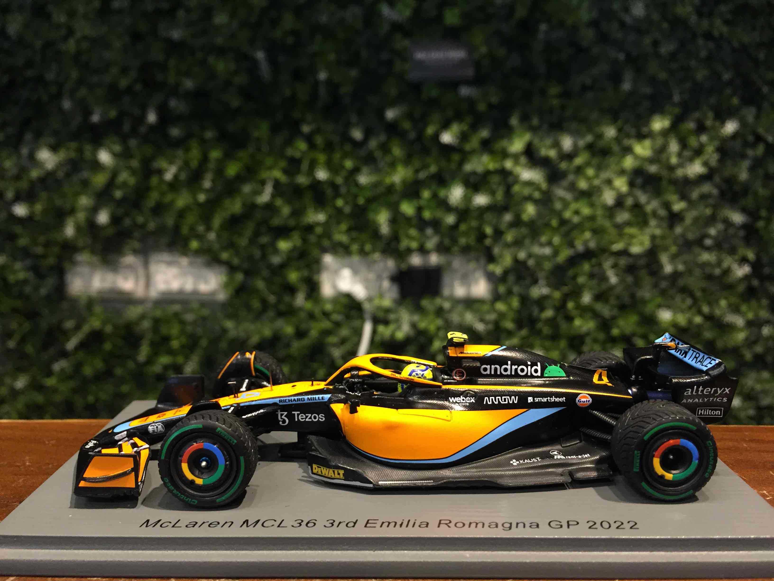 1/43 Spark McLaren MCL36 Lando Norris 3rd Romagna S8540【MGM】