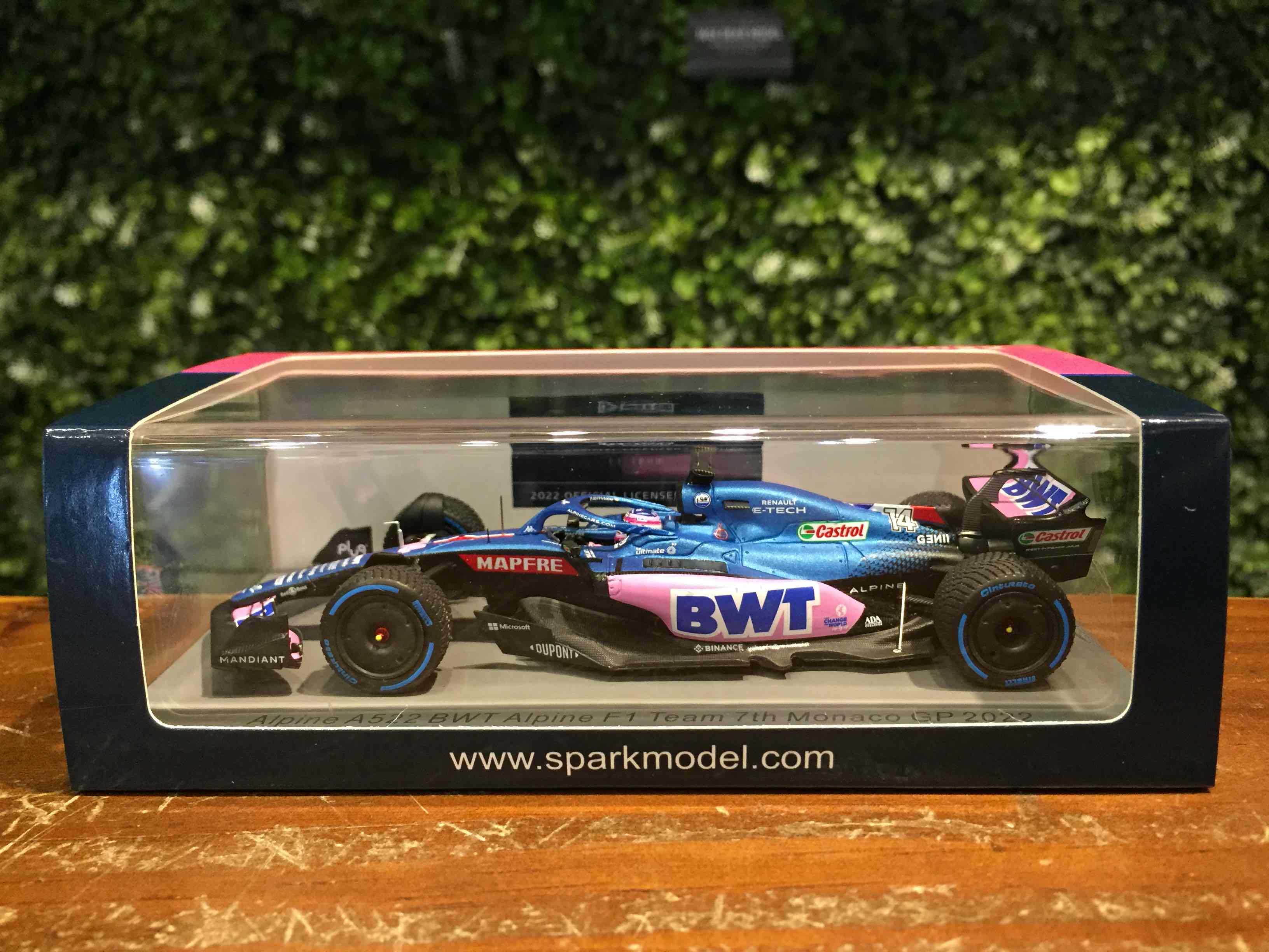 1/43 Spark Alpine A522 Fernando Alonso 7th Monaco S8520【MGM】