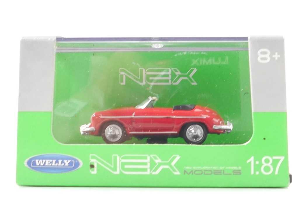 Mini 現貨 Welly 73106SW HO規 Porsche 356B 敞篷跑車.紅色