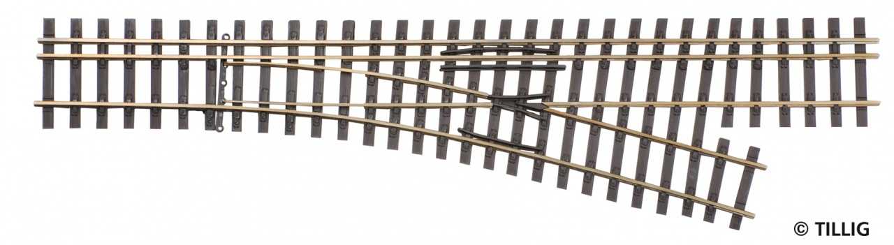 Mini 現貨 Tillig 85193 HO/HOm規 右岔(HOm)