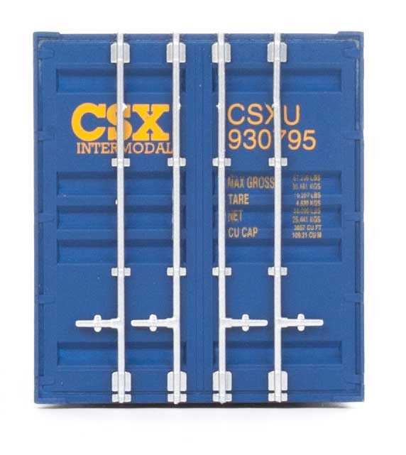 Mini 預購中 SceneMaster 949-8528 HO規 CSX Intermodel 53呎 貨櫃 藍黃