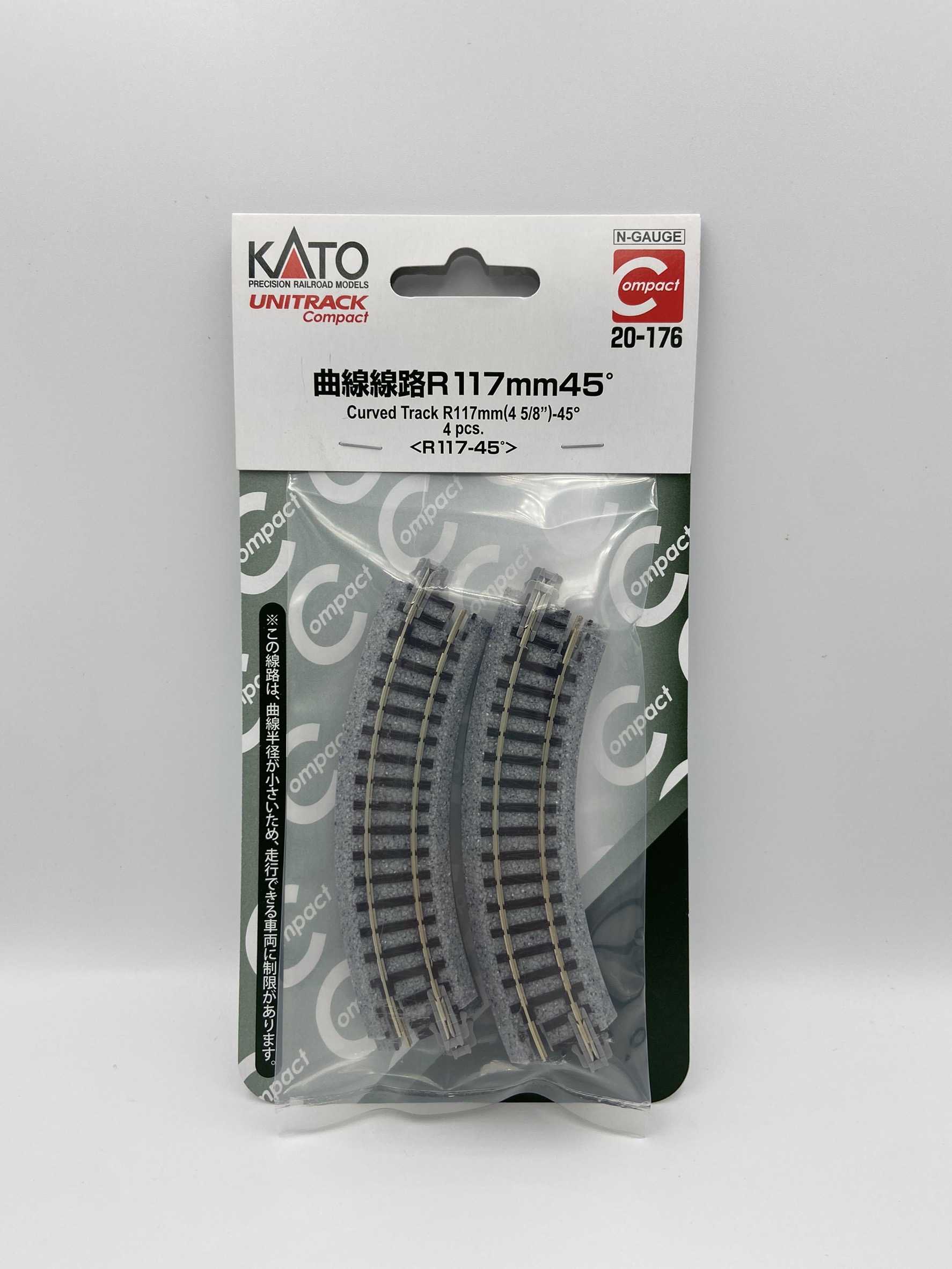 Mini 現貨 Kato 20-176  N規 曲線線路 R117mm 45度