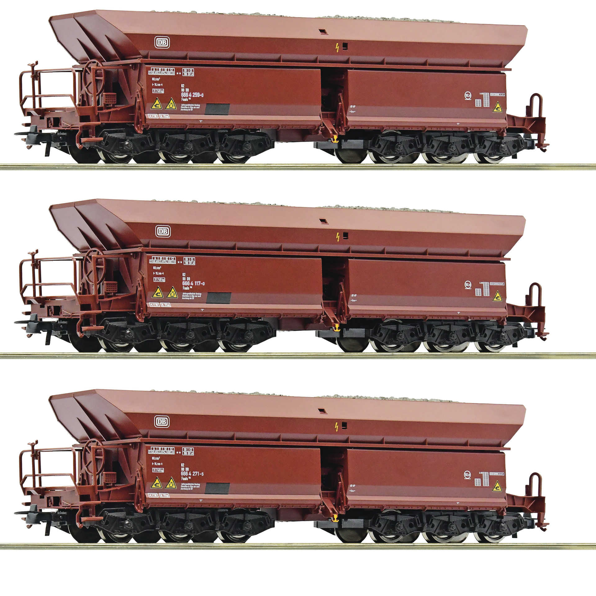 MJ 預購中 Roco 77031 HO規 Ore wagons, DB 礦石車.3輛