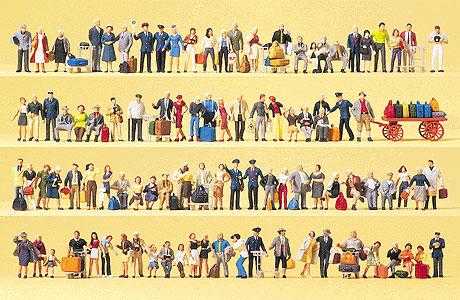 Mini 現貨 Preiser 13000 HO規 德國製  鐵道相關人員及旅客人偶