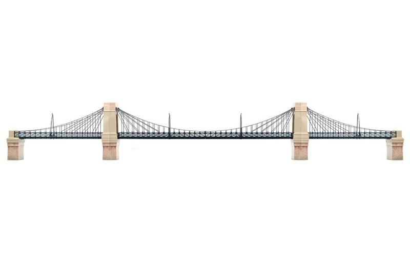 Mini 現貨 Hornby R8008 HO規 1372mm  超大型鐵路吊橋.完成品