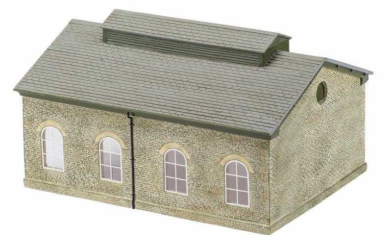 Mini 現貨 Hornby R9840 HO規 Granite Station Engine Shed 雙線車庫.完成品