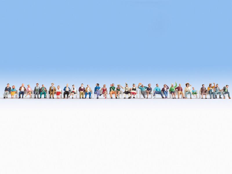 Mini 現貨 Noch 16045 HO規 坐著的人們 (無長椅.30人)