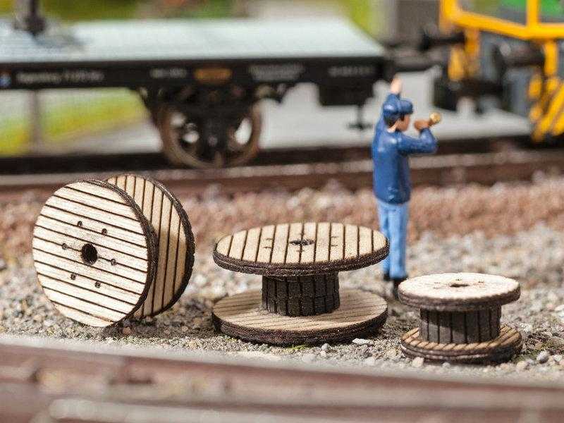 Mini 預購中 Noch 14202 HO規 Cable Rolls 電纜捲筒 (3入)