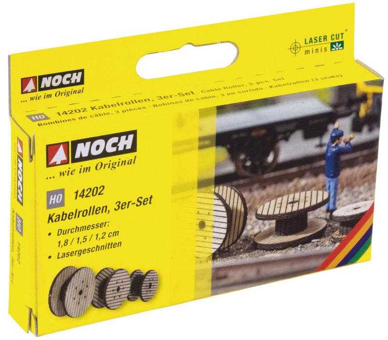 Mini 預購中 Noch 14202 HO規 Cable Rolls 電纜捲筒 (3入)