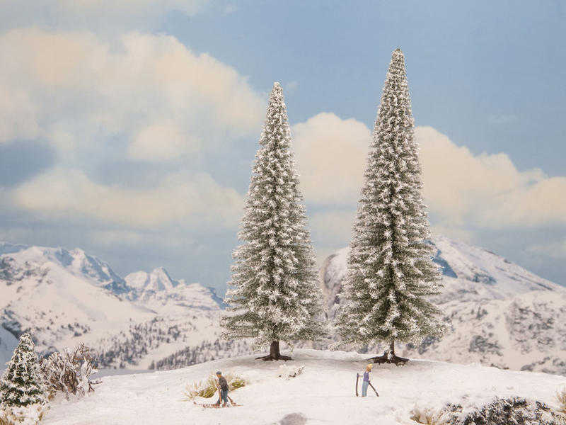 Mini 現貨 Noch 21966 Snowy Fir Trees 雪中的杉樹.2棵