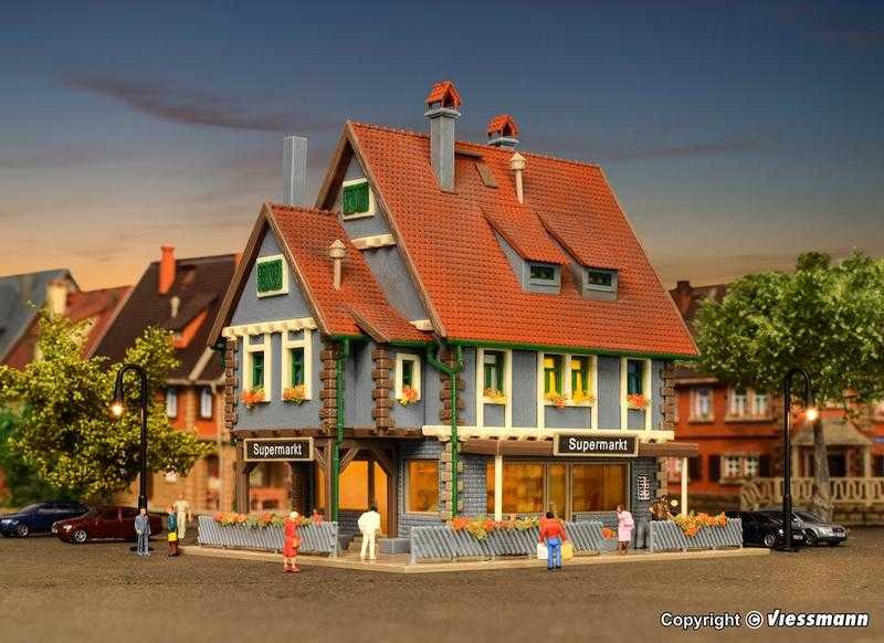 Mini 現貨 Vollmer 47660 N規 Supermarket 超市.附LED燈