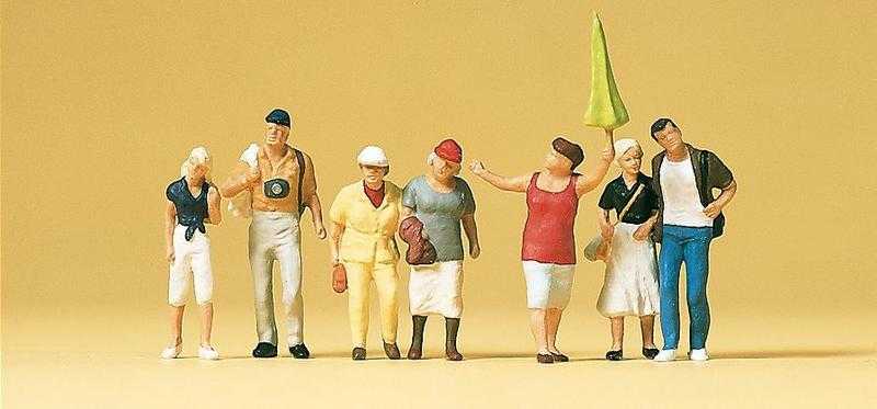 Mini 現貨 Preiser 10455 HO規 導遊帶團旅行