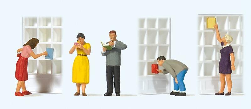 Mini 現貨 Preiser 10675 HO規 逛書店.無櫃子