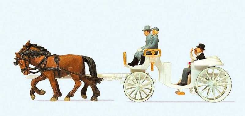 Mini 現貨 Preiser 30496 HO規 婚禮馬車