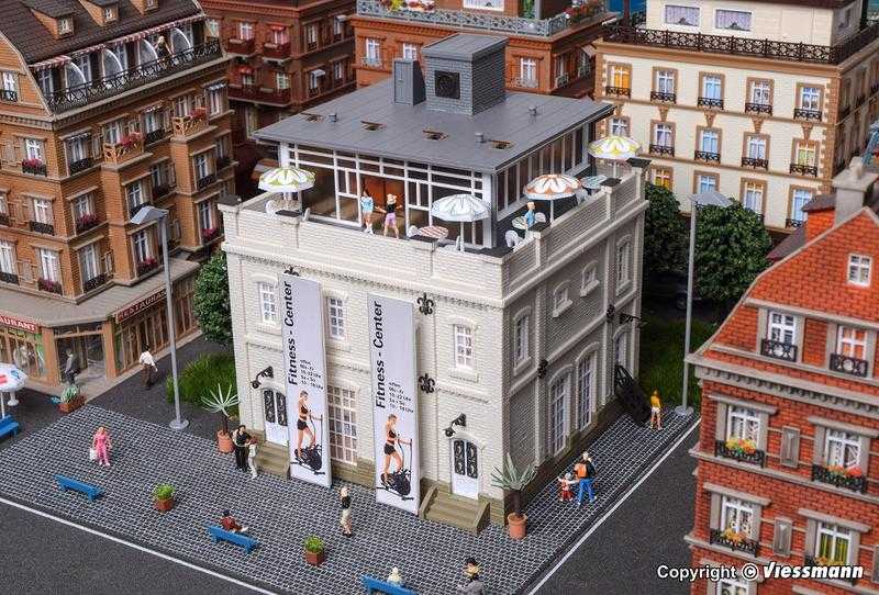 Mini 現貨 Vollmer 43608 HO規 有屋頂露台的健身中心