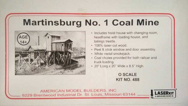 Mini 現貨 488 Martinsburg Coal Mine O規 馬丁斯堡舊式煤礦場.木頭套件.未上色