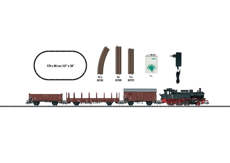 Mini 預購中 Trix 21530 HO規 Class 75 DB 蒸汽車+貨物列車 基本組