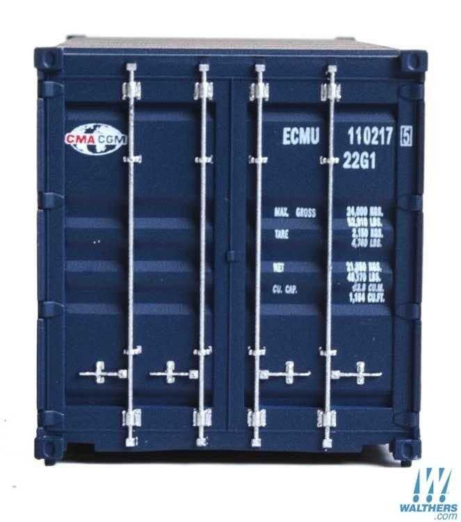 Mini 現貨 SceneMaster 949-8070 HO規 CMA CGM 20呎 貨櫃.藍