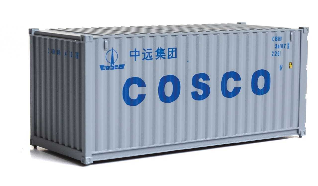 Mini 現貨 SceneMaster 949-8071 HO規 COSCO 20呎 貨櫃 灰藍