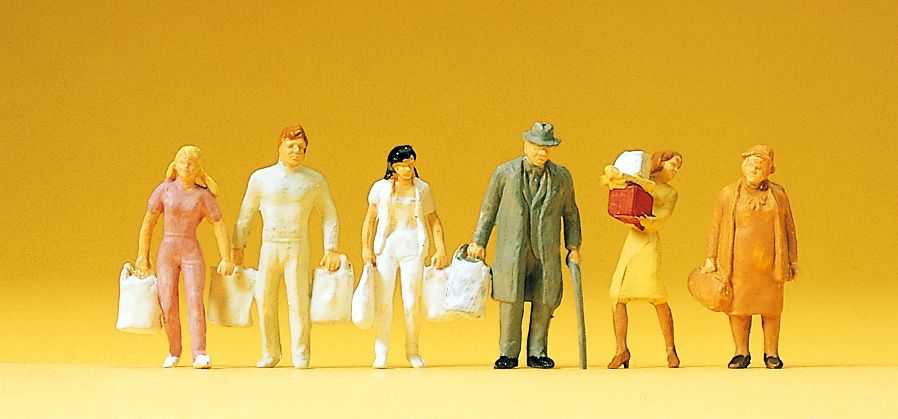 Mini 現貨 Preiser 14136 HO規 Shopping 購物人偶