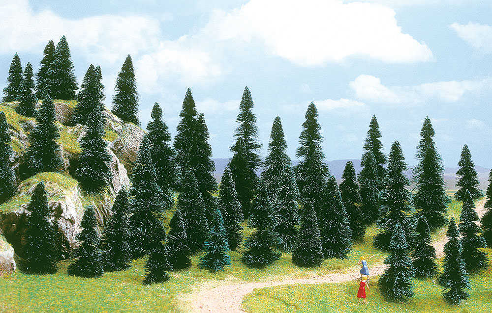 Mini 現貨 Busch 6499 HO規 100 pine trees 松樹.100棵 高約 6-11cm