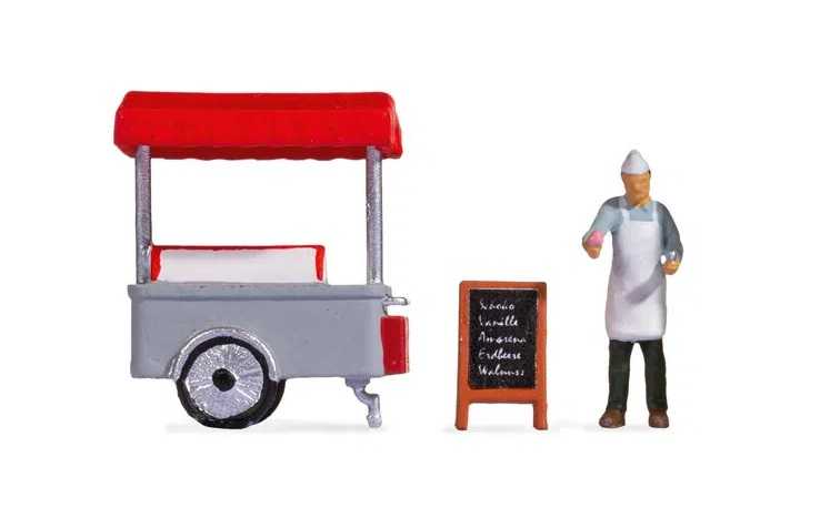 Mini 現貨 Noch 16504 HO規 小場景.冰淇淋車