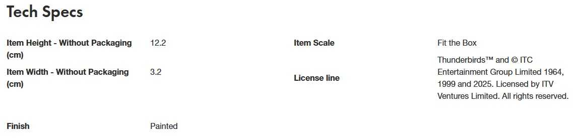 Mini 預購中 Corgi CC00902 F.A.B. Thunderbird 1 and 3 雷鳥神機隊