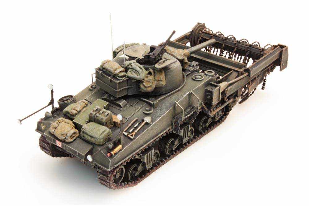 Mini 預購中 Artitec 387.117 HO規 UK/US Sherman M4A4 crab 掃雷坦克