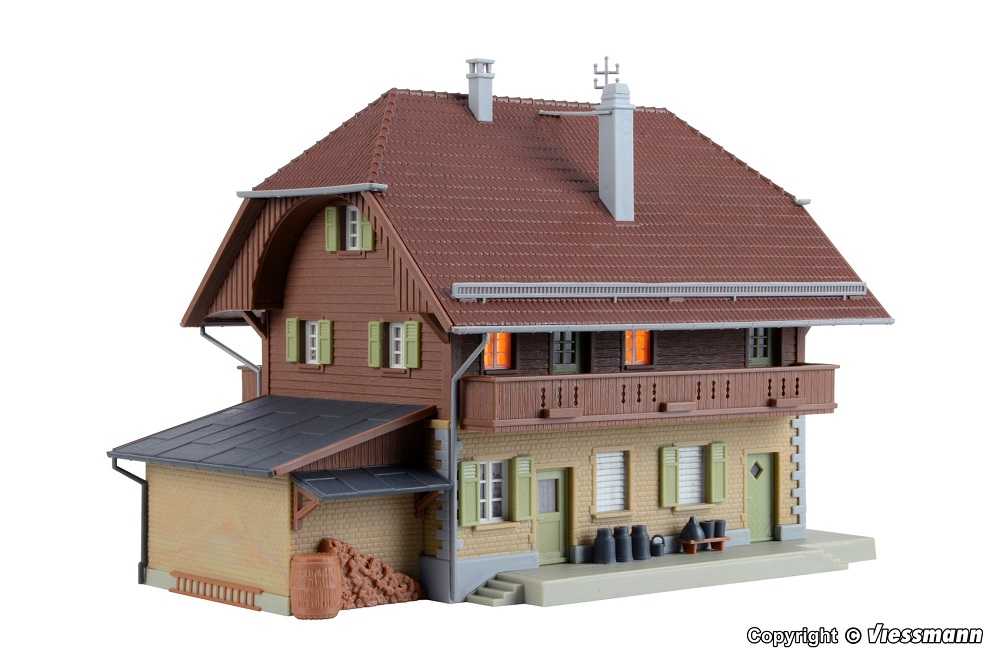 Mini 現貨 Kibri 38024 HO規 乳製品工廠.附室內燈