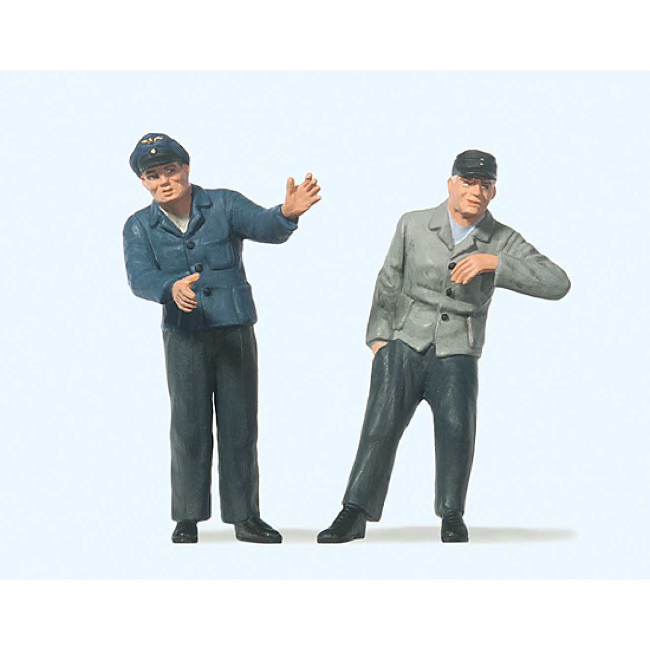 Mini 現貨 Preiser 63102 1:32 火車司機與加油員