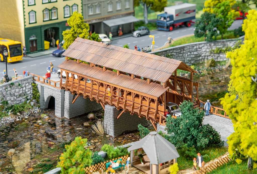 Mini 現貨 Faller 120527 HO規 Wooden railway bridge 木製陸橋.套件