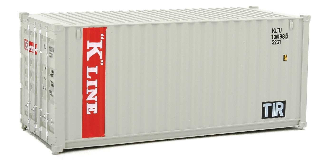 Mini 現貨 SceneMaster 949-8065 HO規 K-Line 20呎 貨櫃 灰紅白