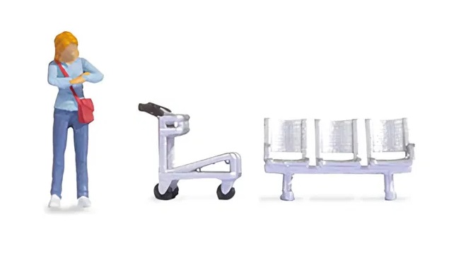 Mini 現貨 Noch 16528 HO規 小場景.在月台上