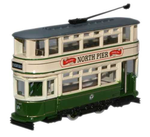 Mini 現貨 Oxford NTR003 1:148 Blackpool Tram 路面電車.米黃+綠