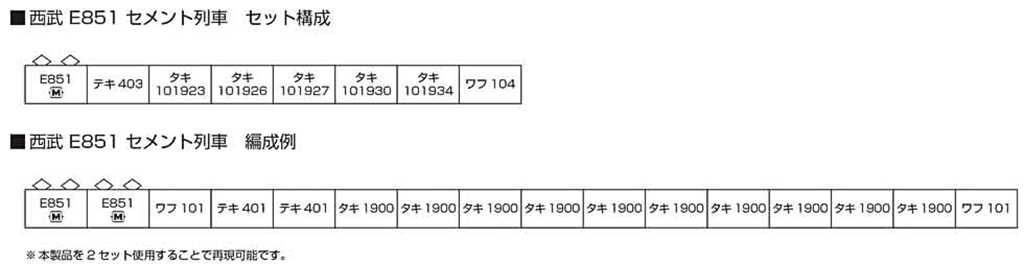 Mini 現貨 Kato 10-431 N規 西武 E851 水泥列車 8輛組