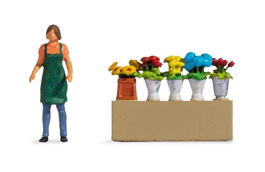 Mini 現貨 Noch 16502 HO規 小場景.花攤