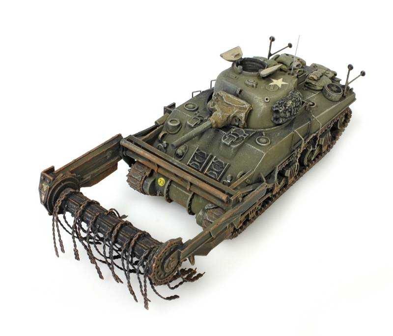 Mini 預購中 Artitec 387.117 HO規 UK/US Sherman M4A4 crab 掃雷坦克