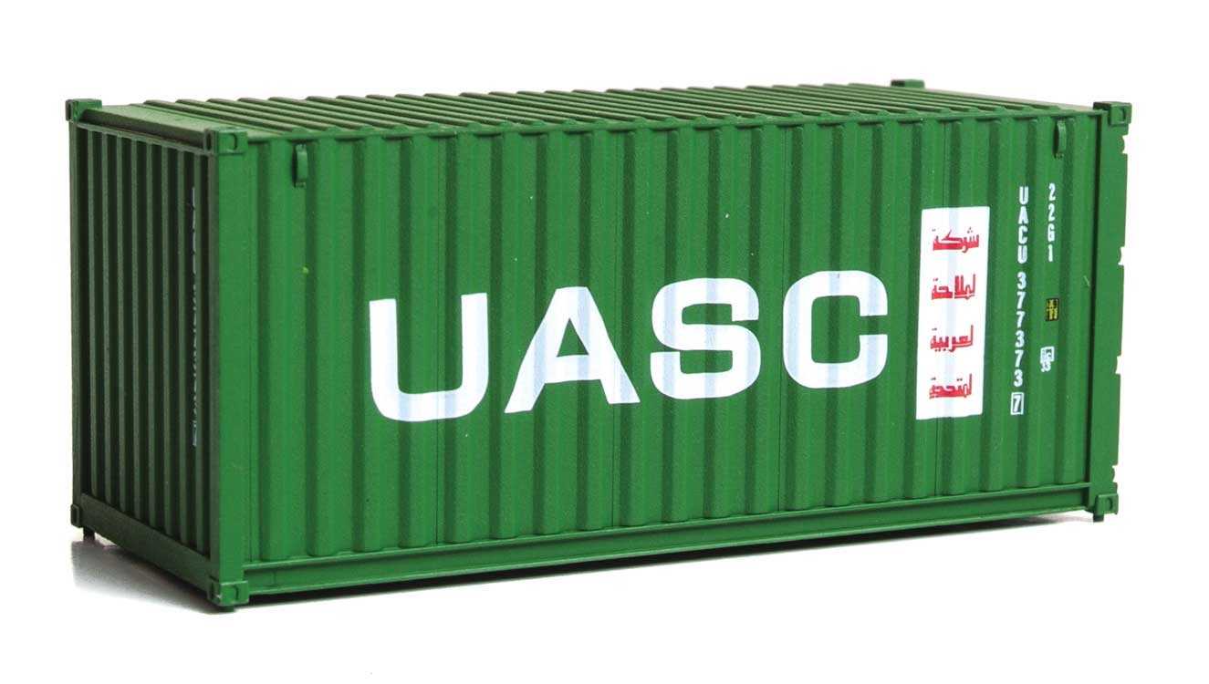 Mini 現貨 SceneMaster 949-8076 HO規 UASC 20呎 貨櫃 綠白紅