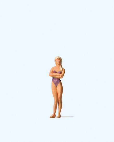 Mini 現貨 Preiser 28071 HO規 bather standing 穿泳裝站著的女生