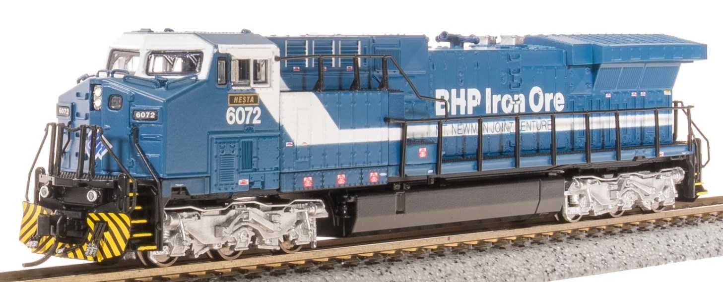 Mini 現貨 BLI 8570 N規 GE AC6000 數位音效柴油車 BHP鐵礦石列車 #6072，藍白塗裝