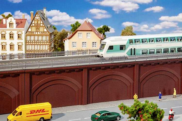 Mini 現貨 Faller 120573 HO規 拱廊 附軌道床