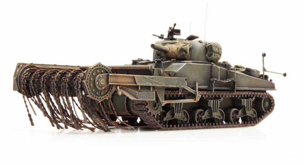 Mini 預購中 Artitec 387.117 HO規 UK/US Sherman M4A4 crab 掃雷坦克