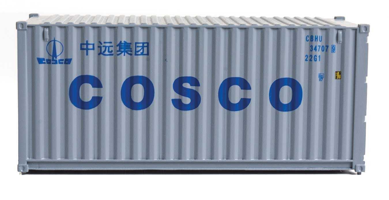 Mini 現貨 SceneMaster 949-8071 HO規 COSCO 20呎 貨櫃 灰藍