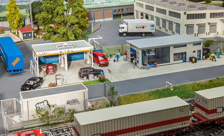 Mini 現貨faller Ho規car Wash 洗車廠 微縮世界 線上購物 有閑娛樂電商
