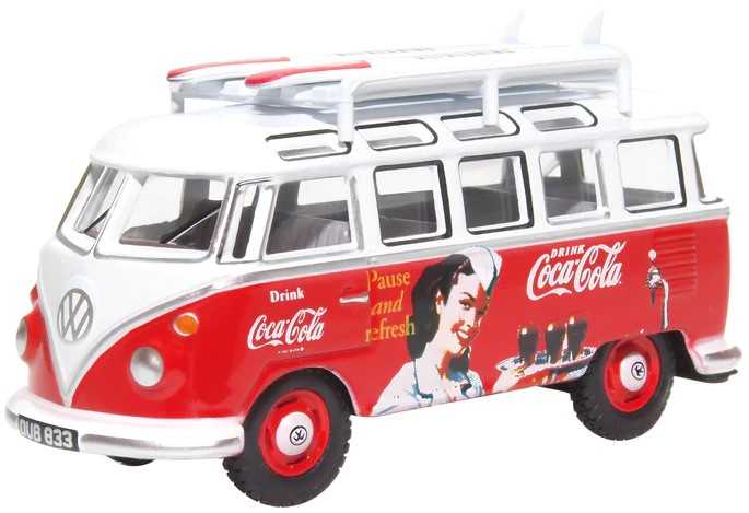 Mini 現貨 Oxford 76VWS008CC 1:76 VW T1 Surfboard CocaCola 箱型車