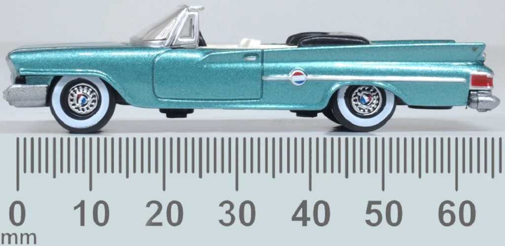 Mini 現貨 Oxford 87CC61005 1:87 1961 克萊斯勒 300 藍寶石綠敞篷車